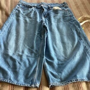 Cropped Old Navy baggy wide leg jeans high rise 12